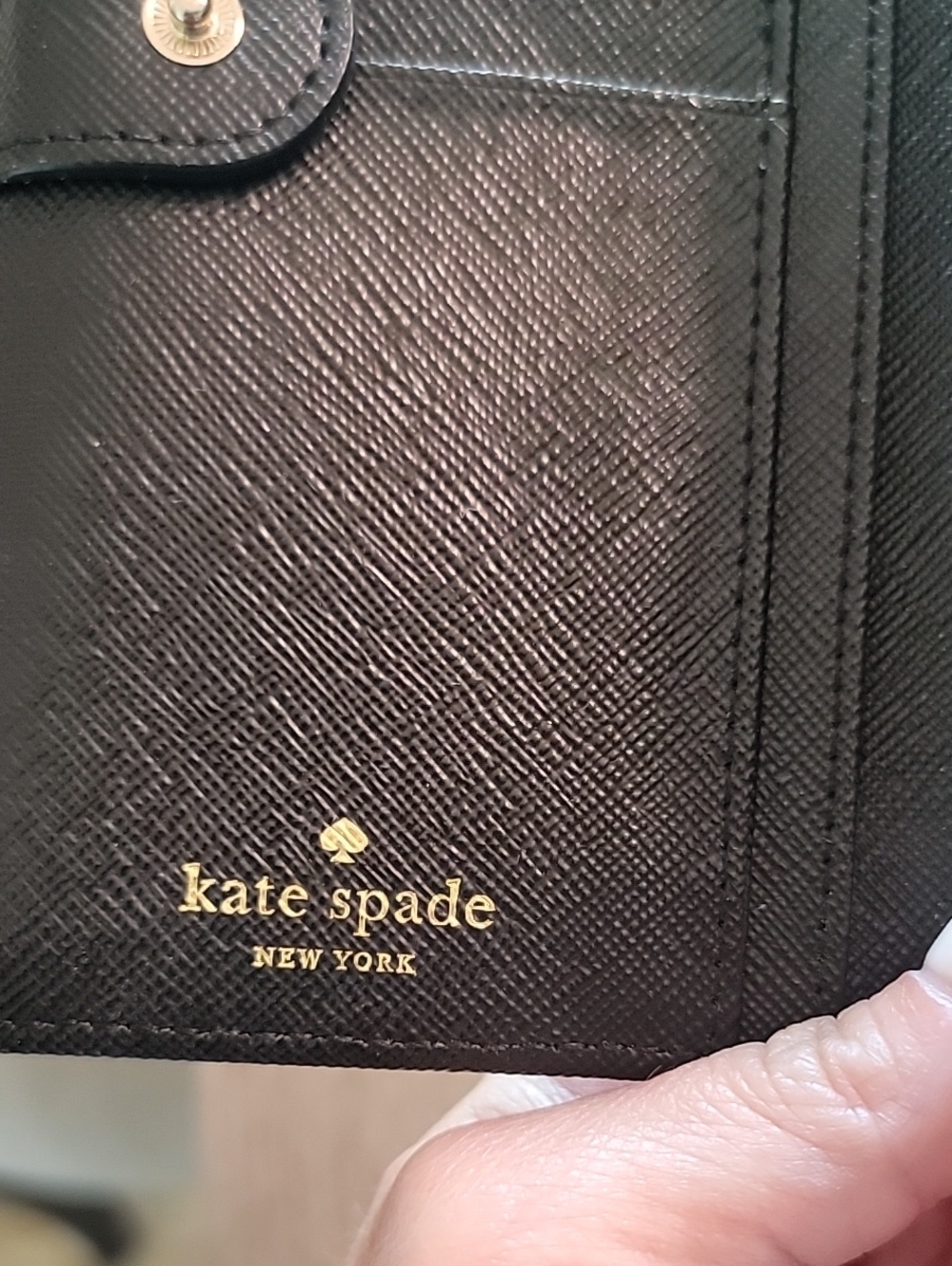 kate spade RARE Lilac Wallet with Black Paw Print and Gold Plaque - Picture 13 of 15